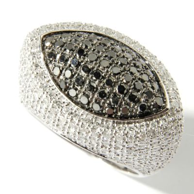 14K WG 2.01ct Black & White Diamond Ring
