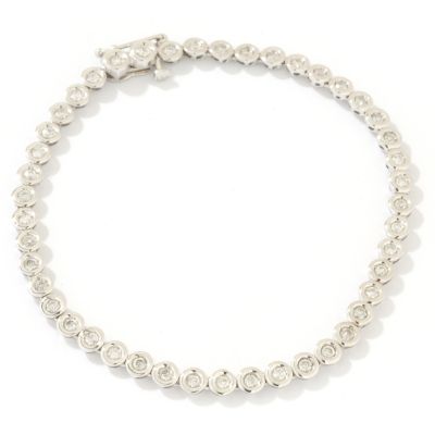 14K White Gold 7" 0.99ct Diamond Tennis Bracelet