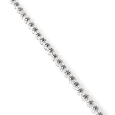 14K WG 7" 2.99ct Black & White Diamond Bracelet