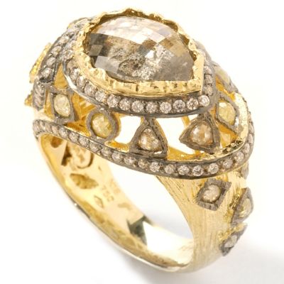  18K Gold 3.39ct Chocolate Diamond Size 6.5 Ring 