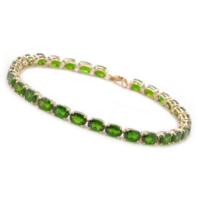 14K 7" Apatite, Aquamarine, Chrome Diopside or Morganite Choice Bracelet