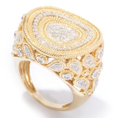 J307957 -  14K Gold 1.00ct Diamond Paisley Ring