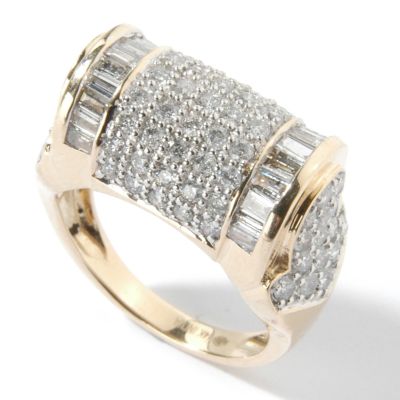 14K Gold 2.00ct Diamond Barrel Ring