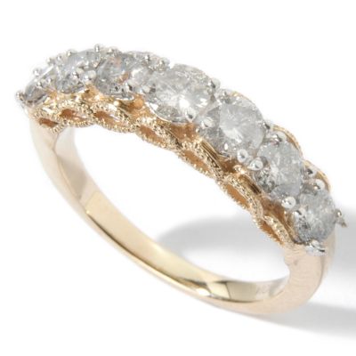 14K Gold 1.25ct Diamond Seven-Stone Ring