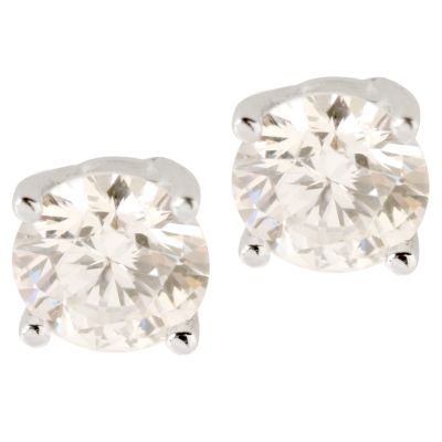 14K WG 0.84ct Diamond Stud Earrings, H-I & SI2