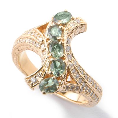 14K Gold Alexandrite & Diamond 