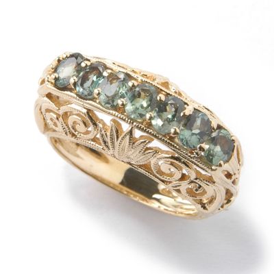 14K Gold Alexandrite Seven-Stone Ring
