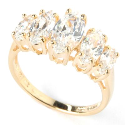 Sterling Silver / 18K Plated Marquise Cut Brilliante Simulated Diamond Ring