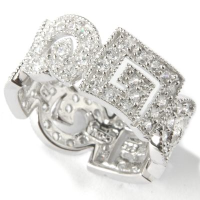 Sterling Silver / Platinum Brilliante Simulated Diamond Multi-Shape Ring