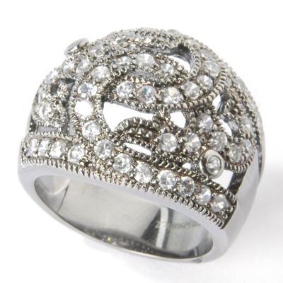 Sterling Silver / Black Rhodium Brilliante Loop Ring