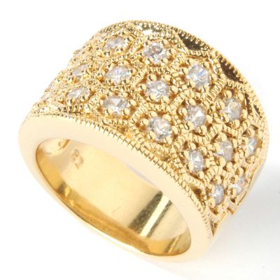 Sterling Silver / 18K Vermeil Brilliante Honeycomb Ring