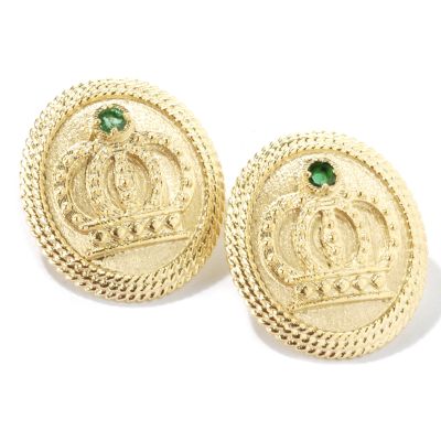 14K Amazing Emerald Accent Royal 