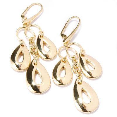 14K Amazing Statement Artform Teardrop Earrings