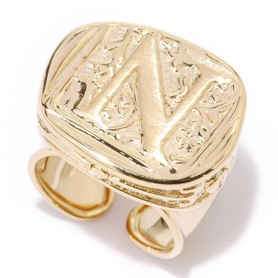 J309146 - 14K Gold Artform Renaissance Initial Adjustable Ring