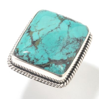 Sterling Silver Turquoise Braided Ring