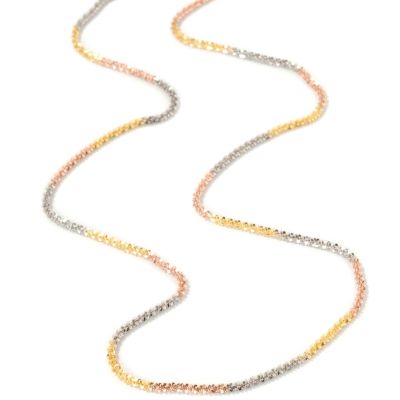 J311203 - 925 Fusion&trade; 18" Tri-Color Necklace w/ 2" Extender