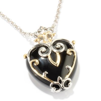 J311231 - Sterling Silver/Palladium/18K Vermeil Reconstituted Coral, Reconstituted Turquoise or Agate Pendant