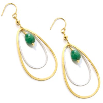 Sterling Silver / Platinum / 18K Vermeil Opaque Gemstone Drop Earrings