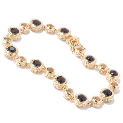 925 Fusion 7.5" Smoky Quartz & Citrine Bracelet