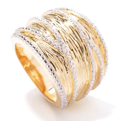 J311368 - 925 Fusion&trade; Diamond Accent Textured Criss-Cross Wrap Ring