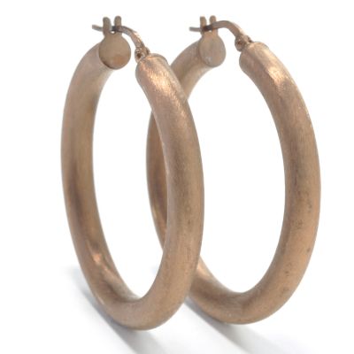 J311390 - 925 Fusion&trade; Satin Finish Hoop Earrings