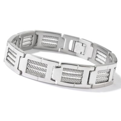 Stainless Steel 7.5" or 8.5" Twisted Cable Unisex Bracelet