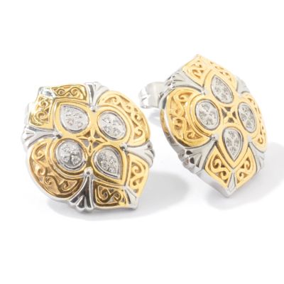 Stainless Steel / Two-Tone Brilliante Accent Earrings