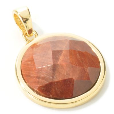 925 Fusion™ Round Cut Onyx or Tiger Eye Pendant