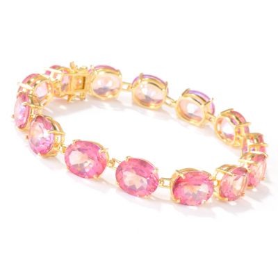 Sterling Silver / 18K Vermeil 7.5" or 8" Mystic or Pink Topaz Bracelet