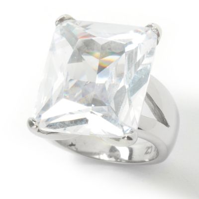 Stainless Steel Large Rectangle Brilliante Ring