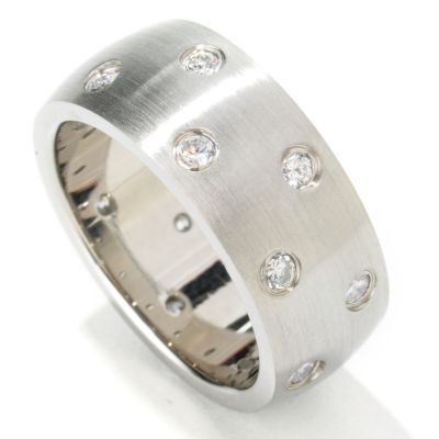 Stainless Steel Brilliante Scattered Band Ring