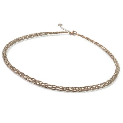 925 Fusion™ 17" Shimmering Open Weave Flex Necklace w/ 2" Extender