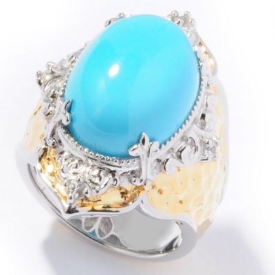 Sterling Silver / Palladium / 18K Vermeil Turquoise Ring