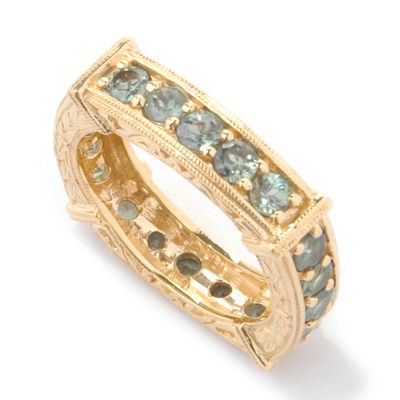 14K White or Yellow Gold Alexandrite Eternity Band