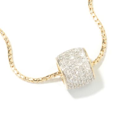 J313924 - 14K Gold 1.00ct Diamond Ball Pendant w/ Chain