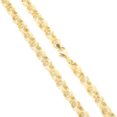 J314163 - 14K White, Yellow, Rose or Chocolate Gold 18" Trittico Toscana Necklace