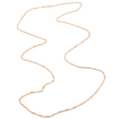 J314318 - 14K 30" Colors of Gold Singapore Chain Necklace