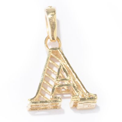 J314334 - 14K Gold Electrofusion Initial Pendant