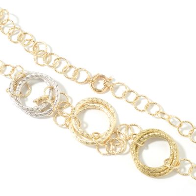14K Gold 24" "Colors of Gold" Fancy Necklace