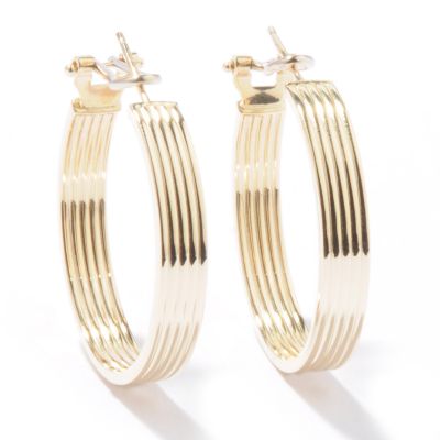 14K White or Yellow Gold High Polish Classic Hoop Earrings