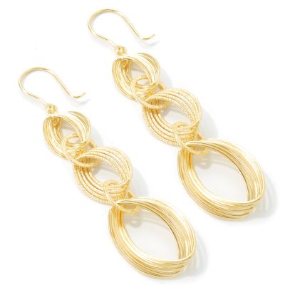 14K Gold 18" Opera Prima Drop Earrings