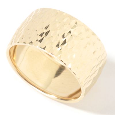 14K Gold Diamond-Cut Band Ring
