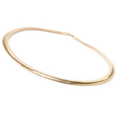 J314456 - 14K Gold 17.75" <em>Riflesso</em> 6.8MM Omega Necklace