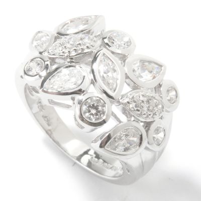 Sterling Silver Multi-Shape Brilliante Bezel Set Ring