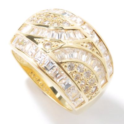 Sterling Silver / Vermeil Brilliante Swirl Wide Band Ring