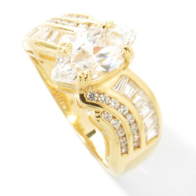 Sterling Silver / Vermeil Marquise Cut Center Brilliante Ring