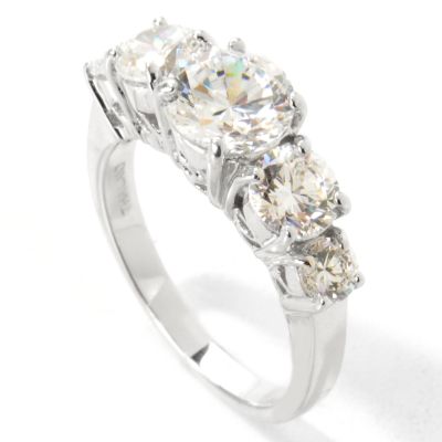Sterling Silver Brilliante Five-Stone Ring