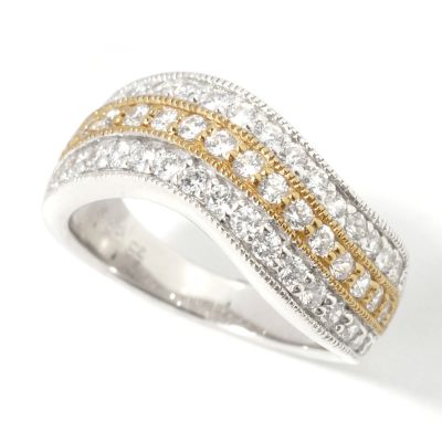 Sterling Silver / Vermeil Brilliante Pave Wave Ring