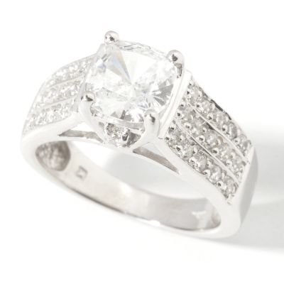 Sterling Silver Cushion Cut Brilliante Ring