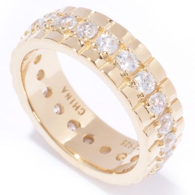 Sterling Silver / Vermeil Brilliante Single Row Band Ring